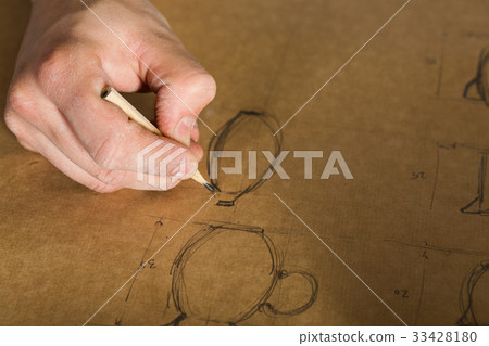 pottery manufacture, artisan tools, ceramics art 33428180