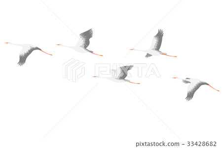 Flying Stork Flock 33428682