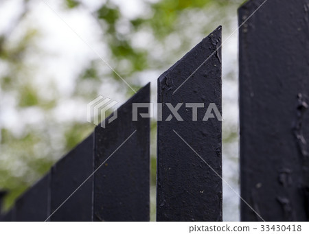 Painted metal fence Painted metal fence 33430418