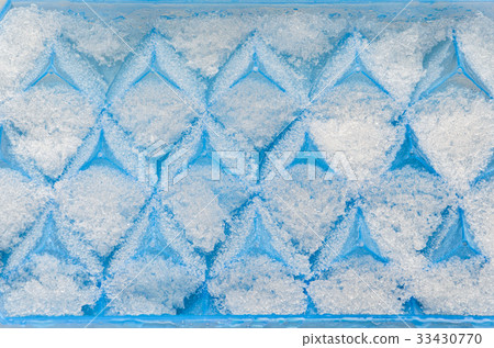 Blue tray for making ice cubes. Blue tray for making ice cubes. 33430770