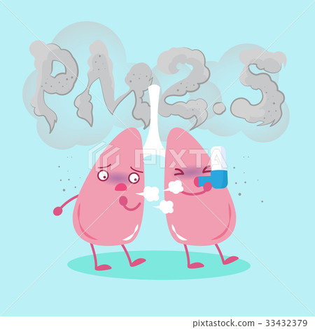 lung with air pollution 33432379