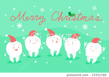 tooth with christmas 33432388