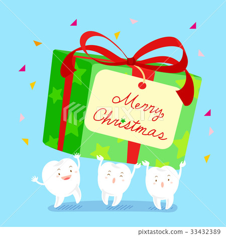 tooth with christmas tooth with christmas 33432389