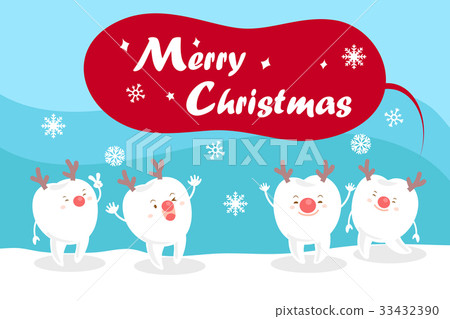 tooth with christmas tooth with christmas 33432390