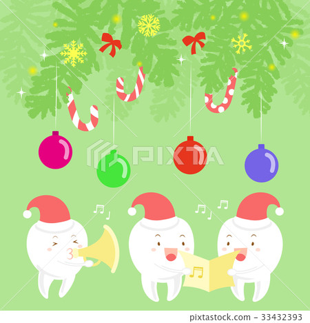 tooth with christmas tooth with christmas 33432393
