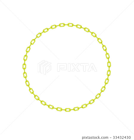 Yellow chain in shape of circle 33432430