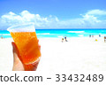 Having a beer at Cancun Beach 33432489