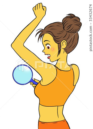 Woman checking aside 33432674