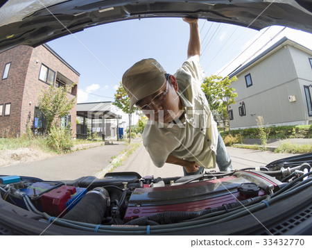 Men looking into the engine room 33432770