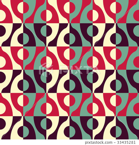 Seamless Curved Shape Pattern - Stock Illustration [33435281] - PIXTA