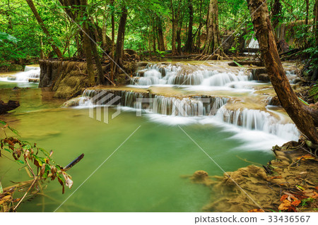 Level 7 of Huay Mae Kamin waterfall Level 7 of Huay Mae Kamin waterfall 33436567
