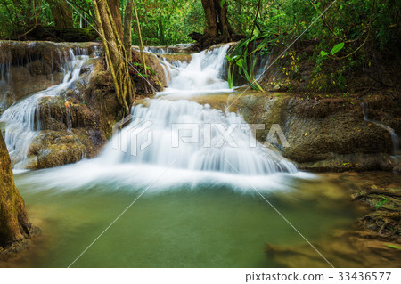 Level 7 of Huay Mae Kamin waterfall Level 7 of Huay Mae Kamin waterfall 33436577