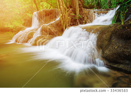 Level 7 of Huay Mae Kamin waterfall Level 7 of Huay Mae Kamin waterfall 33436583