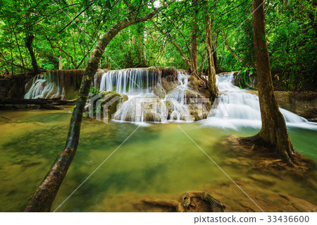 Level 7 of Huay Mae Kamin waterfall Level 7 of Huay Mae Kamin waterfall 33436600