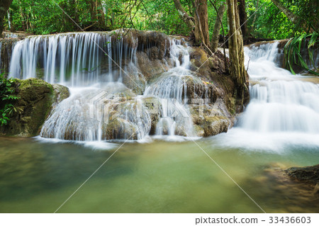 Level 7 of Huay Mae Kamin waterfall Level 7 of Huay Mae Kamin waterfall 33436603