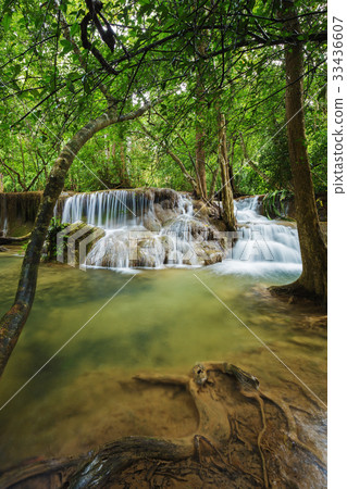 Level 7 of Huay Mae Kamin waterfall Level 7 of Huay Mae Kamin waterfall 33436607