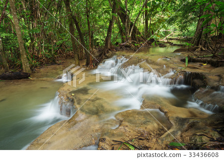 Level 7 of Huay Mae Kamin waterfall Level 7 of Huay Mae Kamin waterfall 33436608