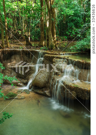 Level 6 of Huay Mae Kamin waterfall Level 6 of Huay Mae Kamin waterfall 33436616