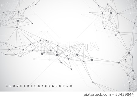 Geometric graphic background molecule and Geometric graphic background molecule and 33439844