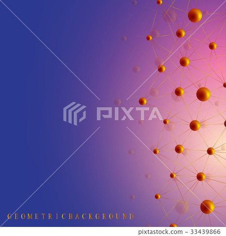 Geometric graphic background molecule and Geometric graphic background molecule and 33439866