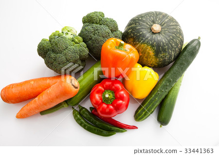 胡蘿蔔，西蘭花，西葫蘆，胡椒，甜椒，南瓜，黃瓜 33441363