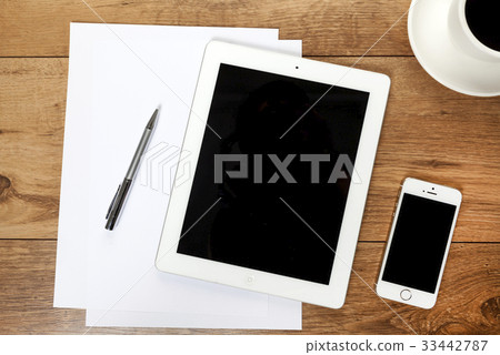 筆,咖啡,紙,iPhone,iPad 筆,咖啡,紙,iPhone,iPad 33442787
