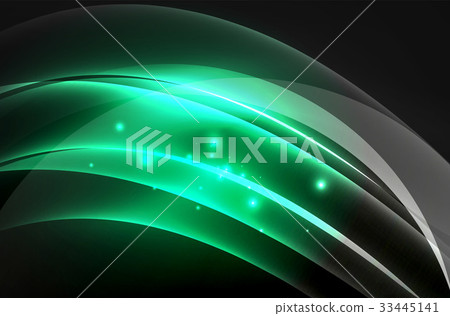Vector glowing wave, smoke Vector glowing wave, smoke 33445141
