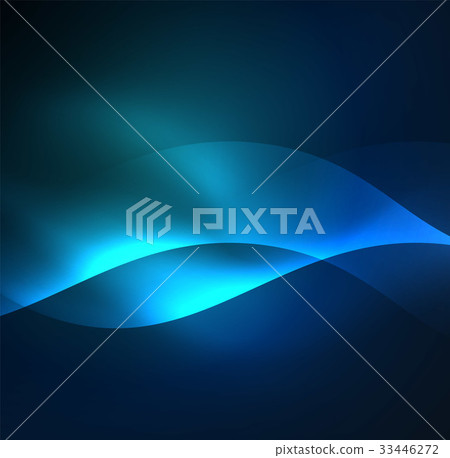 Illuminated neon waves 33446272