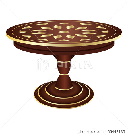 Decorative table for room or palace interior scene 33447185
