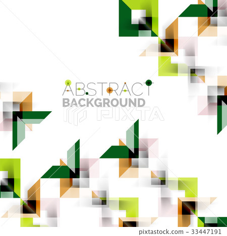 Modern square geometric pattern design on white 33447191