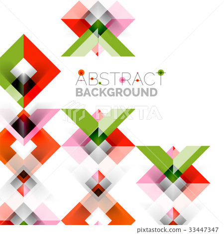 Modern square geometric pattern design on white 33447347