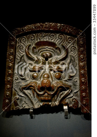 Beast Face Tile（統一新羅），韓國國立博物館，龍山區，首爾 33447899