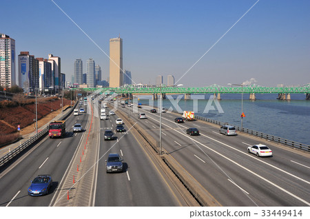 Olympic Expressway, Han River Bridge, Yeouido, Yeongdeungpo-gu, Han River, Seoul 33449414