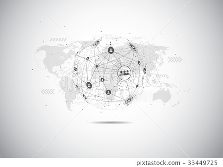 Business global network connection Business global network connection 33449725