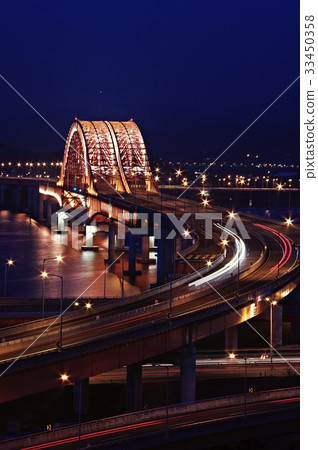 Night view, Banghae Bridge, Gangseo-gu, Seoul Night view, Banghae Bridge, Gangseo-gu, Seoul 33450358