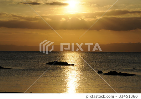 Sunset of Nagahama Sunset of Nagahama 33451360