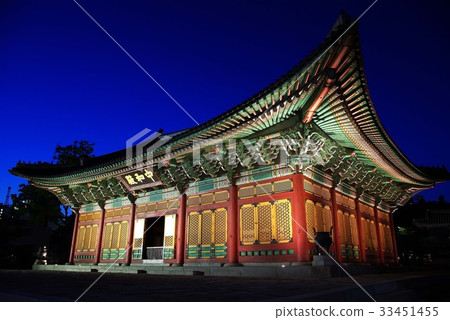 夜景,中國畫(寶藏819號),德壽宮,中區,首爾 夜景,中國畫(寶藏819號),德壽宮,中區,首爾 33451455