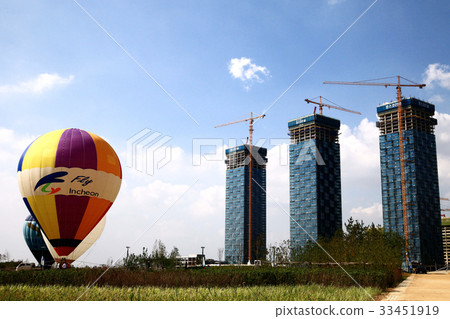 Hot air balloon, Construction site, Songdo, Yeonsu-gu, Incheon Hot air balloon, Construction site, Songdo, Yeonsu-gu, Incheon 33451919