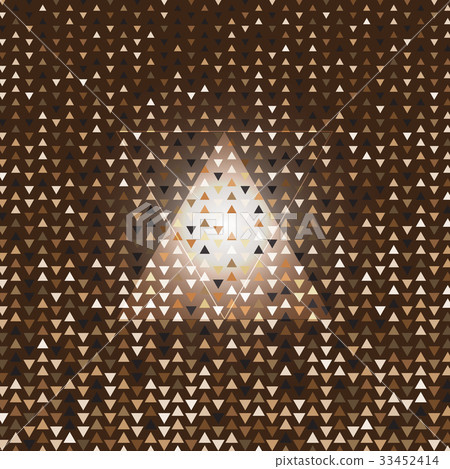 Triangle gold halftone dot abstract background 33452414
