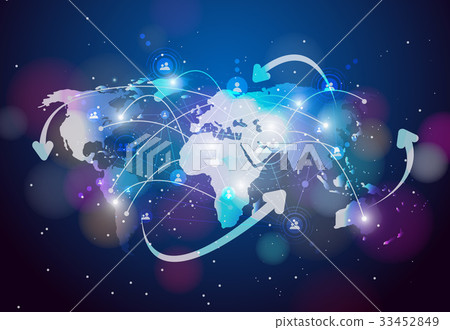 Business global network connection Business global network connection 33452849