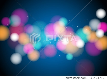 Colorful bokeh background with defocused lights - Stock Illustration ...