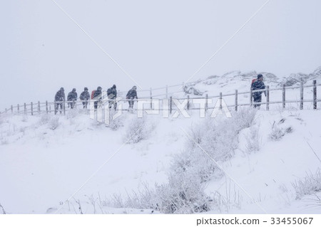 雪，冬天，登山，Deogyusan，Muju-gun，Jeonbuk 33455067