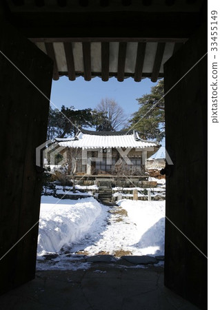 雪，冬天，入口，Haeunjeong，江陵，江原道 33455149