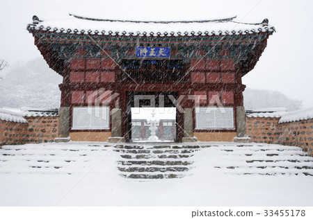 雪，冬天，seununsa，高敞郡，全北 33455178