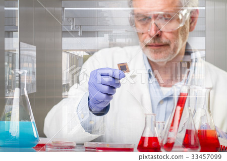 Senior life science research researching in modern Senior life science research researching in modern 33457099