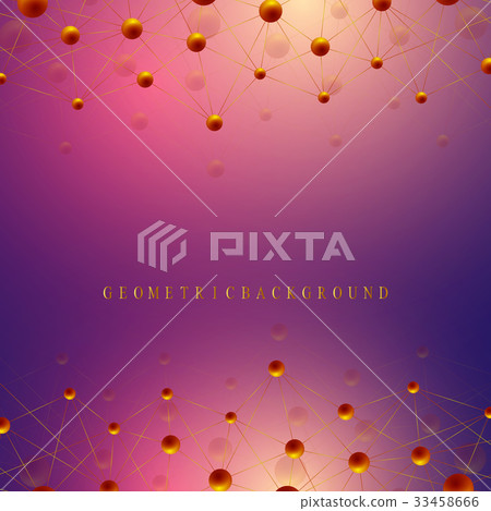 Geometric graphic background molecule and 33458666