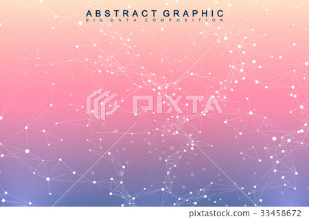 Geometric graphic background molecule and 33458672