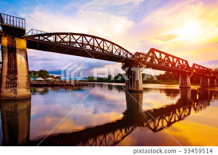 river khaw bridge in kanchanaburi thailand 33459514