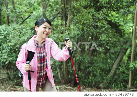 Mountain Climbing Mountain Girl Trekking Mountain Climbing Mountain Outdoor Hiking 33459778