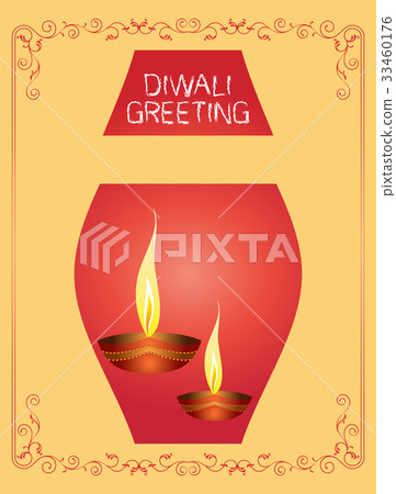 Diwali Greeting Design 33460176